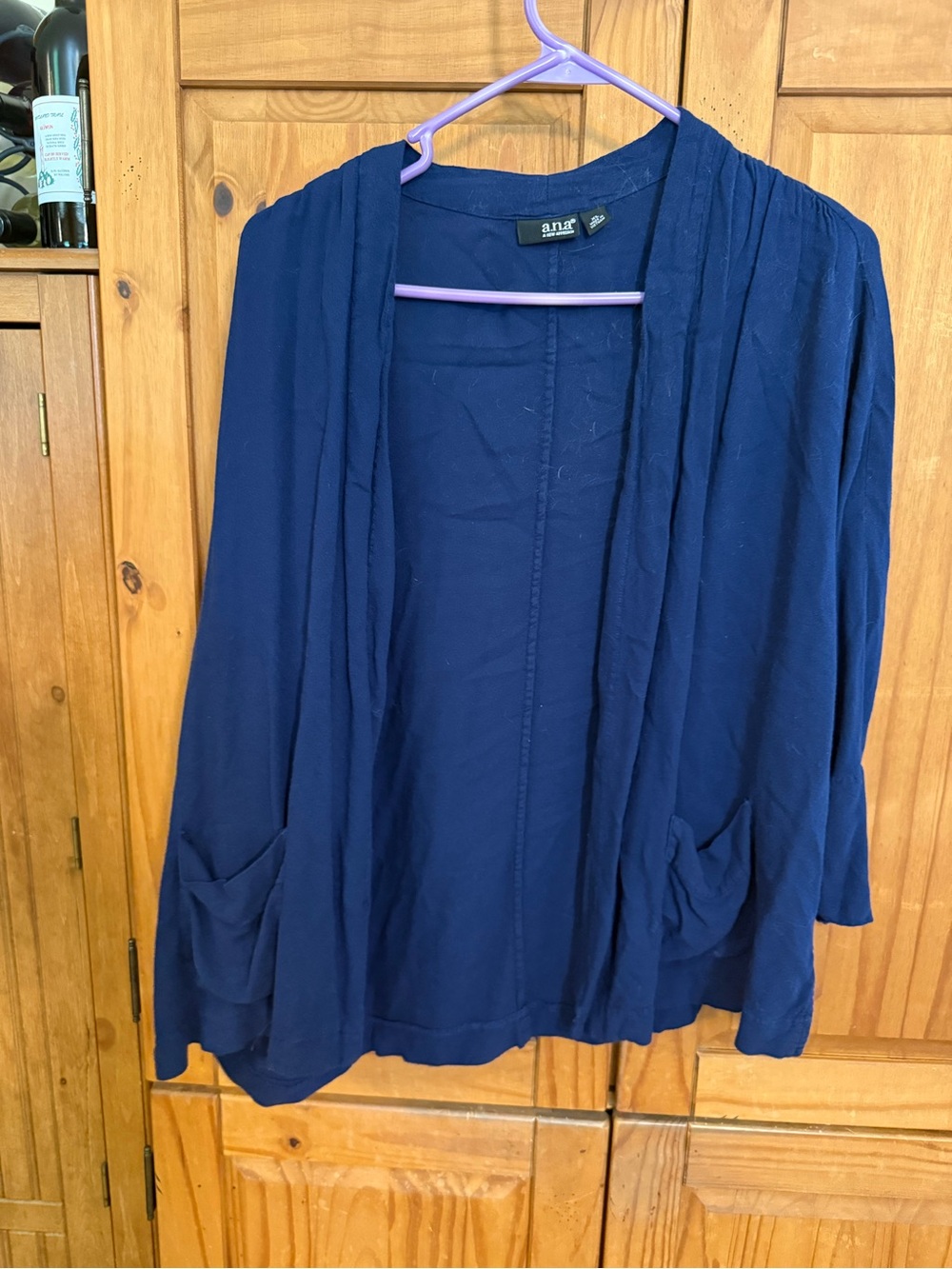 a.n.a Dark Navy Lightweight Cardigan
